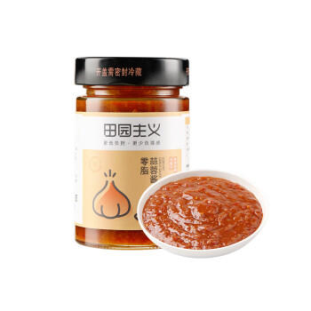 田园主义0脂肪蒜蓉酱无油下饭低调味卡蘸料健康拌饭面零脂250g*1瓶 /粮油调味 /调味品 /中式酱料 商品图4