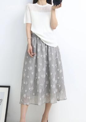 LPIUTY品牌直发！人间富贵花优雅烧花半身裙 C2288005