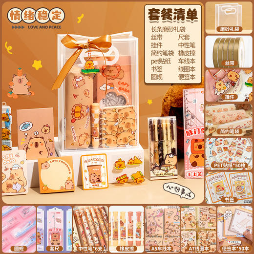 【六一儿童节必备🎒全班沸腾！】卡皮巴拉主题礼袋，萌趣满分的儿童伴手礼，奖励分享两不误✨六一儿童节卡皮巴拉幼儿园礼物儿童生日伴手礼品 小学生🎁奖励开学实用全班 六一抱抱桶 商品图9