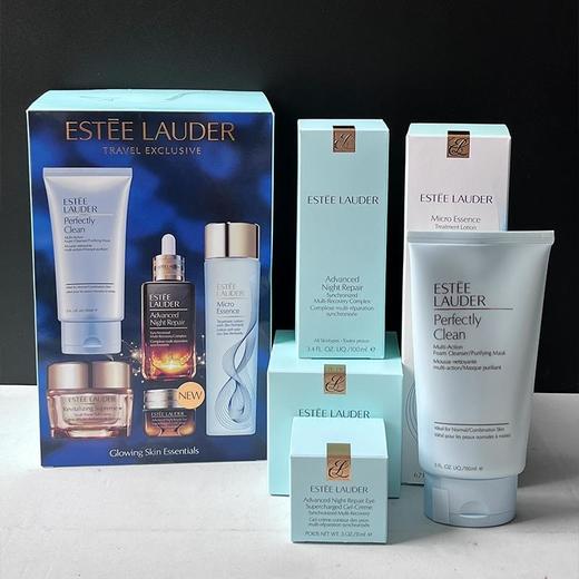 【送礼袋+赠兰蔻口红小样1.6g色号随机】雅诗兰黛正装增量5件套（洁面150ml+智妍面霜75ml+原生液200ml+小棕瓶精华100ml+小棕瓶眼霜15ml ） 商品图1