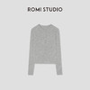 ROMI STUDIO 极简花纱灰亨利领长袖T恤/轻盈柔软弹力 RW24WST1402 商品缩略图0