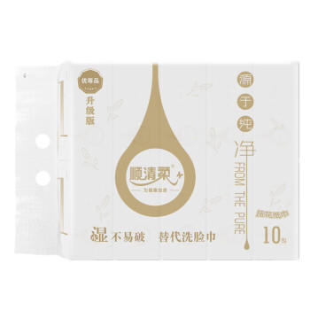 顺清柔抽纸3层120抽*10包S码 纯净系列柔韧护肌肤抽取式面巾纸提装销售 /家庭清洁/纸品 /清洁纸品 /抽纸 商品图0