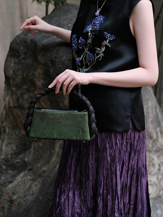 盛唐婧 |墨白手提包-绿色[特价品] 商品图5