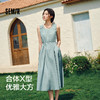 森马连衣裙女纯色无袖长裙休闲温柔时尚2025夏新款收腰背心裙优雅 商品缩略图1
