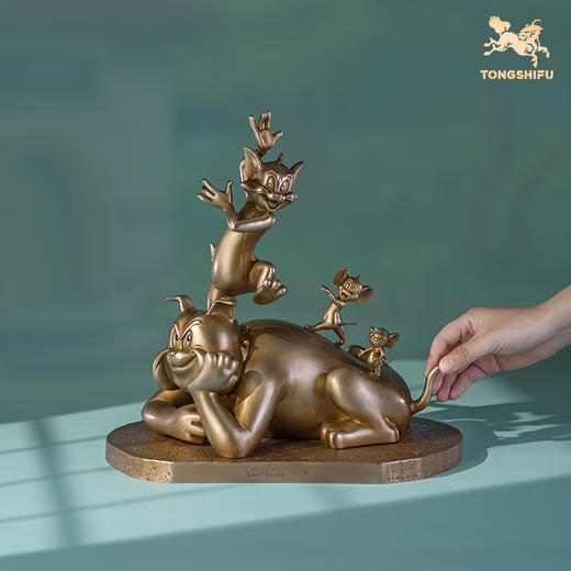 铜师傅 正版授权《猫和老鼠》合家欢 限量手办 桌面铜摆件 商品图4