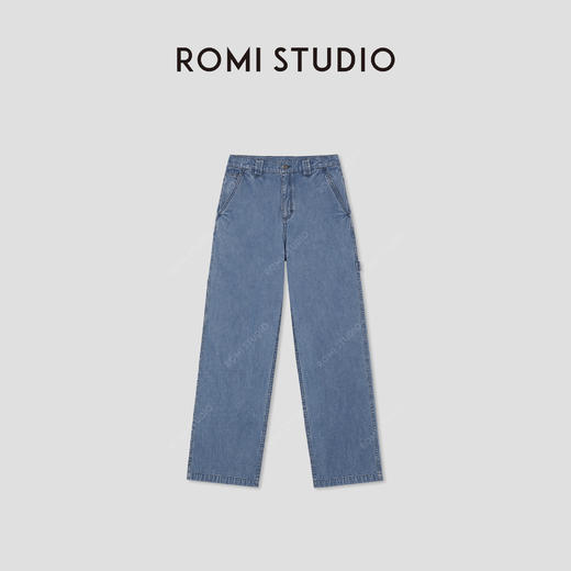 ROMI STUDIO“机场牛仔”欧洲进口棉轻薄空气感牛仔裤 RWCSX82121 商品图0