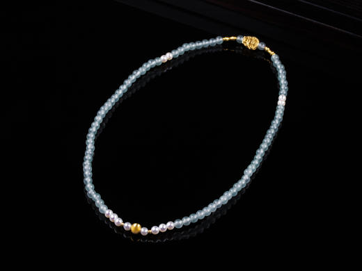 XY0277辣绿翡翠葫芦+珍珠小米珠手链 商品图4