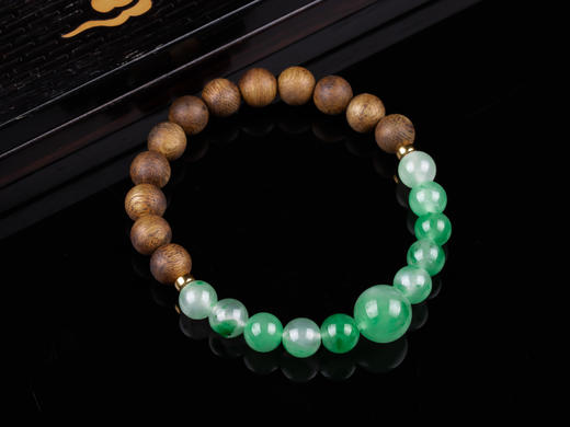XY0246沉香+非洲翠半山半水手串 商品图6