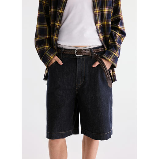 棉仓3631018005-【自在态度】不掉色原牛大袋廓形休闲短裤 商品图0