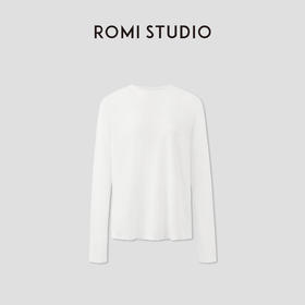ROMI STUDIO“Clean fit”棉质砂洗加柔洗水弹力长袖T恤 RWCRSG3139【发货时效25天】