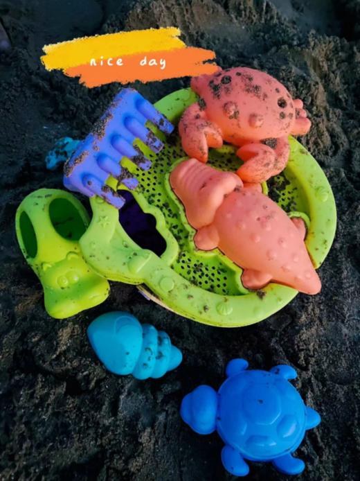 💥【大象沙滩玩具9件套】9件套风沙滩玩具必入款挖沙铲子，一应俱全😍 💥秒变小达人，环保材质，玩沙，玩水，💧决明子信手拈来,夏季必备神器,闭眼入✨ 商品图4