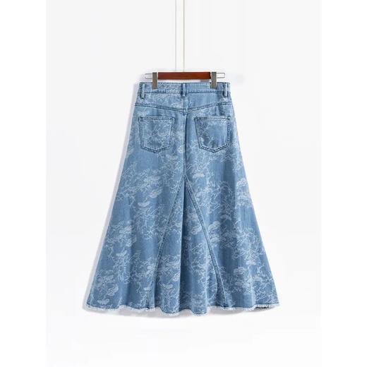 「自」全新升级【铂金会员165/天猫219/差价54】(01554)洛诗琳复古提花牛仔伞裙2025夏季设计感高腰显瘦裙子01554 商品图1