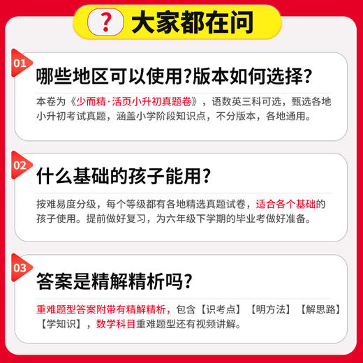 2025王朝霞活页小升初真题卷语数英各地真题试卷综合能力验收卷 商品图4