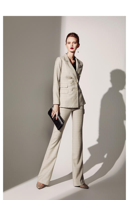 J83A2783A颈袖添香季新款时尚职场气质女神范女装洋气职场装西装套裤 商品图2