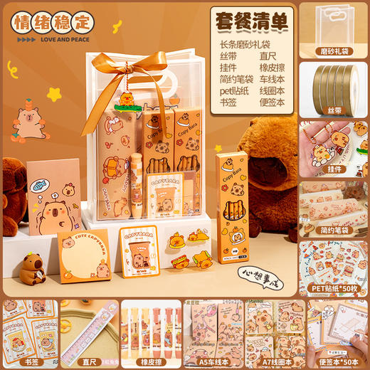 【六一儿童节必备🎒全班沸腾！】卡皮巴拉主题礼袋，萌趣满分的儿童伴手礼，奖励分享两不误✨六一儿童节卡皮巴拉幼儿园礼物儿童生日伴手礼品 小学生🎁奖励开学实用全班 六一抱抱桶 商品图7