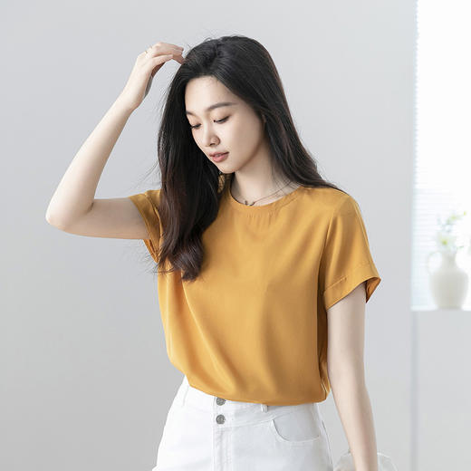 火桐hooton23姆米重绉圆领真丝T恤S1135 商品图10