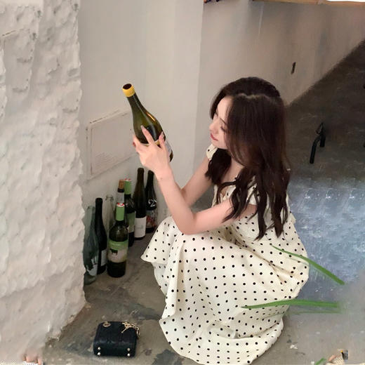 金蘑菇菇 洛月花神/重工斜裁解构 淑女温柔风连衣裙 商品图3