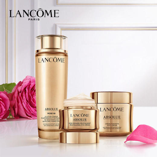 LANCOME/兰蔻菁纯三件套面霜（清爽）60ml菁纯眼霜20ml玫瑰精华水150ml护肤套盒（赠：迪奥魅惑润唇膏001004套盒1.4gx2支） 商品图6