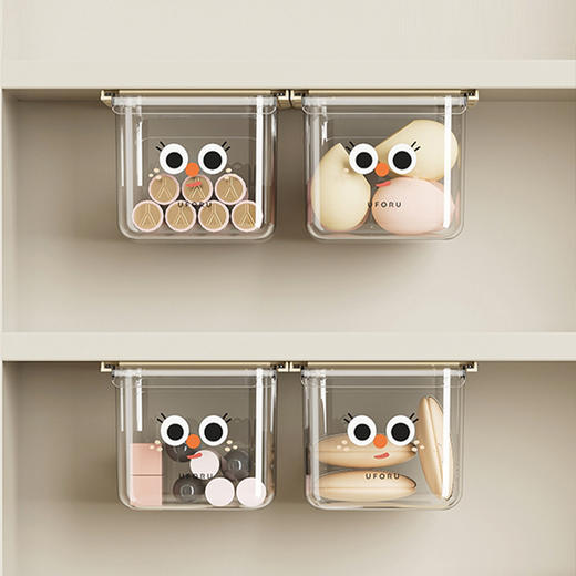 摩登主妇镜柜下抽屉式收纳盒卫生间浴室卸妆棉口红棉签下挂置物架 商品图4