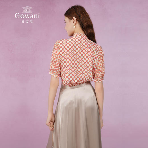 乔万尼新品夏季真丝衬衫显瘦桑蚕丝上衣ET2C248 商品图4