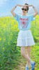 韩国订单夏日态度雏菊花字母纯棉T 商品缩略图2
