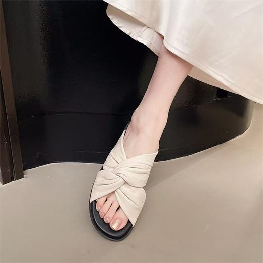 羊皮版！2025新款真皮露趾平底拖鞋女夏季外穿百搭休闲凉拖鞋！ 商品图4