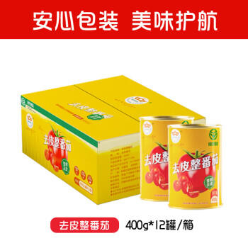 冠农股份25年产新疆新鲜去皮整番茄罐头400g*12罐 蕃茄西红柿块配料干净 /粮油调味 /调味品 /西式酱料 商品图3