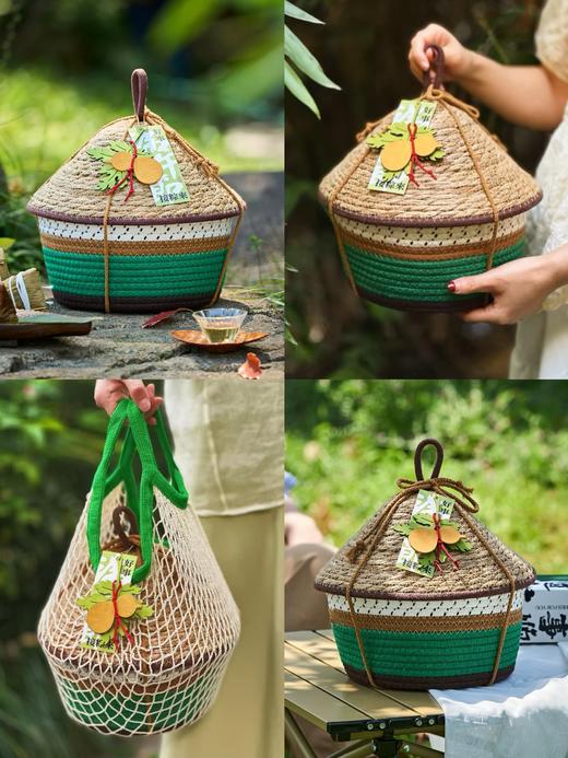 五谷丰登·编织筐款端午粽子礼盒（四素两荤12粒） 商品图0