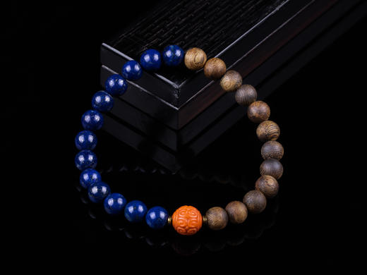 XY0271沉香+南红青金石手串 商品图0