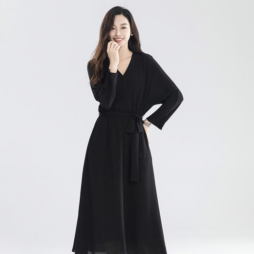 火桐hooton 高货系列 重磅32姆米鬼绉真丝连衣裙GD80501 商品图4