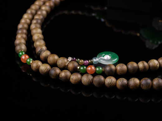 XY0298沉香+翡翠莲蓬挂件 商品图5