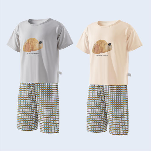 连绵·小狗印花儿童家居套装（男女同款） 商品图0