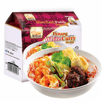 MyKuali 槟城白咖喱方便面110克*4包 马来西亚进口泡面速食方便面袋装 /粮油调味 /方便食品 /方便面 商品图1
