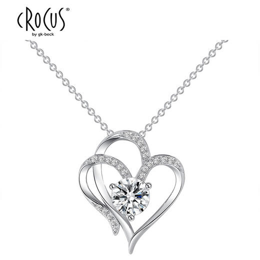 CROCUS心心相印爱心项链玫瑰金色 商品图0