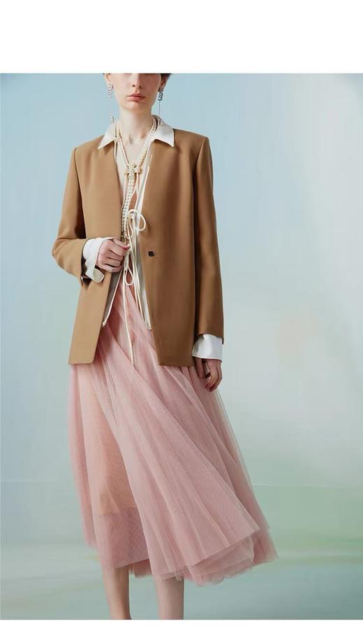 七夕福利-NO退【超好看】轻盈飘逸~大裙摆680网纱韩系半身裙纱裙-喜出 商品图1