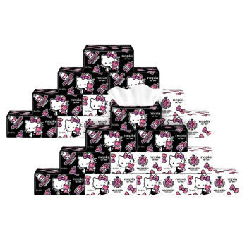妮飘（Nepia）HelloKitty凯蒂抽纸3层100抽*20包整箱家庭装面巾纸巾餐巾纸 /家庭清洁/纸品 /清洁纸品 /抽纸 商品图1