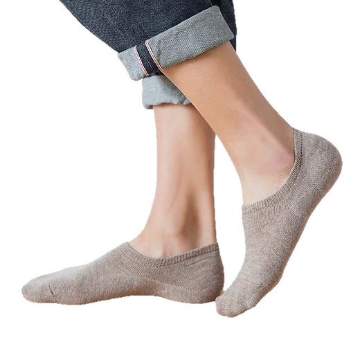 【男士无骨休闲船袜】男士船袜纯色透气棉防臭夏薄短袜隐形防滑不掉跟浅口 商品图4