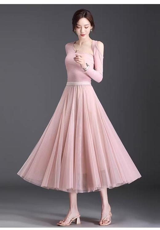 七夕福利-NO退【超好看】轻盈飘逸~大裙摆680网纱韩系半身裙纱裙-喜出 商品图6