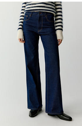 511-8 独家圆正 小禾 植物染蓝 微微小阔腿 夏季薄款 直筒牛仔裤 炒鸡显瘦