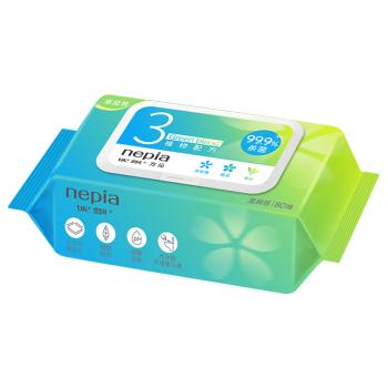 妮飘（Nepia）方沁湿厕纸80抽*6包整箱洁净杀菌专用可冲家用便携湿巾 /家庭清洁/纸品 /清洁纸品 /湿厕纸 商品图1