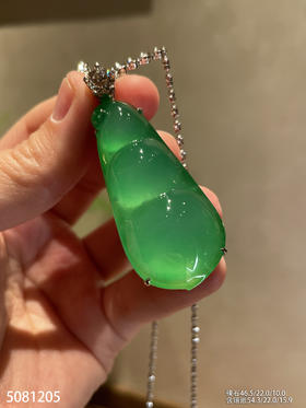 玻璃种木那艳绿福豆吊坠【5081205】具体价格微信咨询