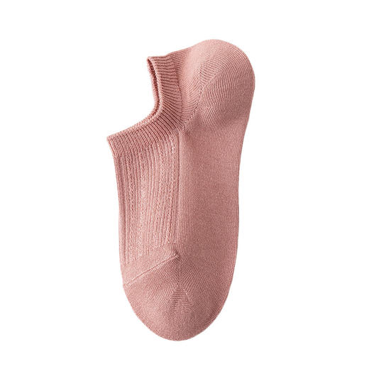 【女士纯色网眼浅口袜】女纯色网眼浅口袜子棉质船袜女生无骨隐形袜短袜透气 商品图4