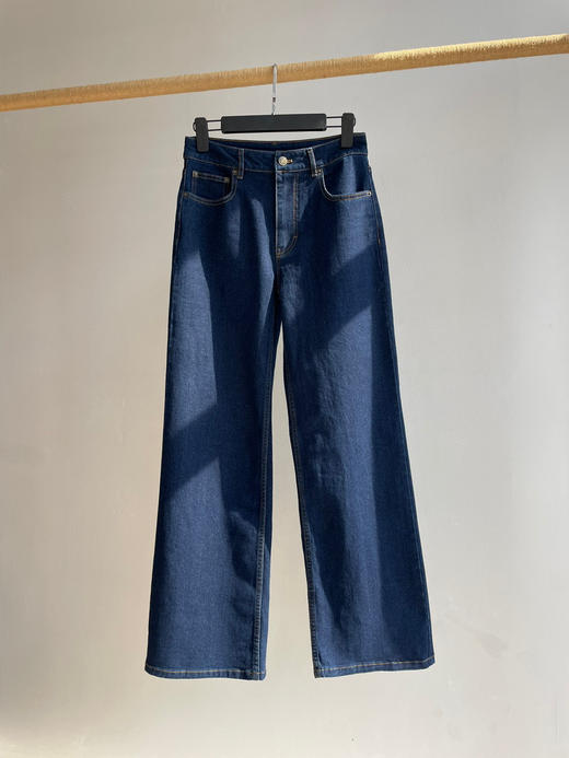 511-8 独家圆正 小禾 植物染蓝 微微小阔腿 夏季薄款 直筒牛仔裤 炒鸡显瘦 商品图3