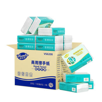 唯依美擦手纸2层120张*20包商用酒店厨房卫生间抹手纸干手纸整箱VS6208 /家庭清洁/纸品 /清洁纸品 /抽纸 商品图4