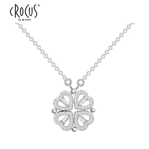 CROCUS一式多戴心形四叶草项链 商品图0