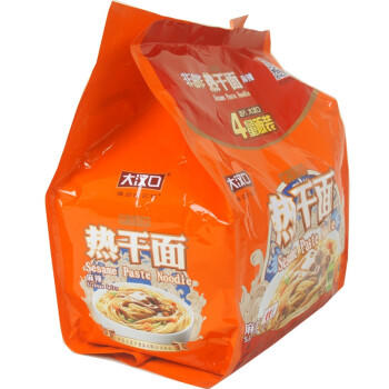 大汉口武汉热干面湖北特产干拌面非油炸碱水面方便面麻辣味4连包408g /粮油调味 /方便食品 /有料煮面 商品图4
