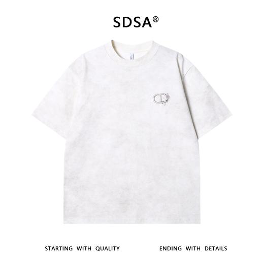 夏季高级感新款潮牌满天星刺绣字母圆领短袖T恤百搭时尚宽松上衣 商品图1