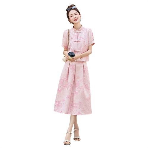 新中式国风套装裙2025夏季新款时尚高端气质唐装显瘦裙子两件套LDB2823 商品图4