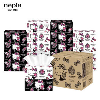 妮飘（Nepia）HelloKitty凯蒂抽纸3层100抽*20包整箱家庭装面巾纸巾餐巾纸 /家庭清洁/纸品 /清洁纸品 /抽纸 商品图3