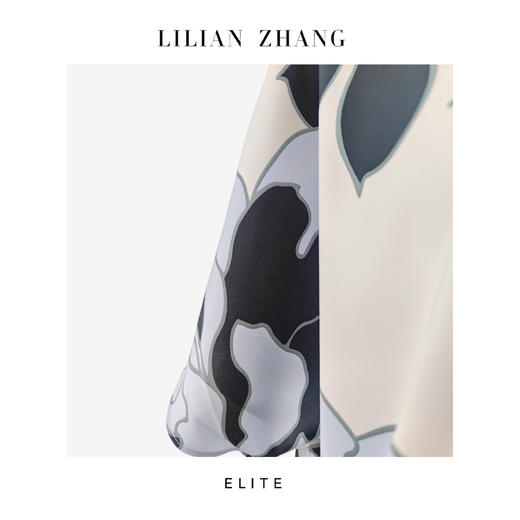 E“定制”——复古风———午后花园——花卉茧型Oversize连衣裙 2501028 商品图1